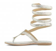 Acquistare Thong wrap up sandal in laminated leather F08171824-0151